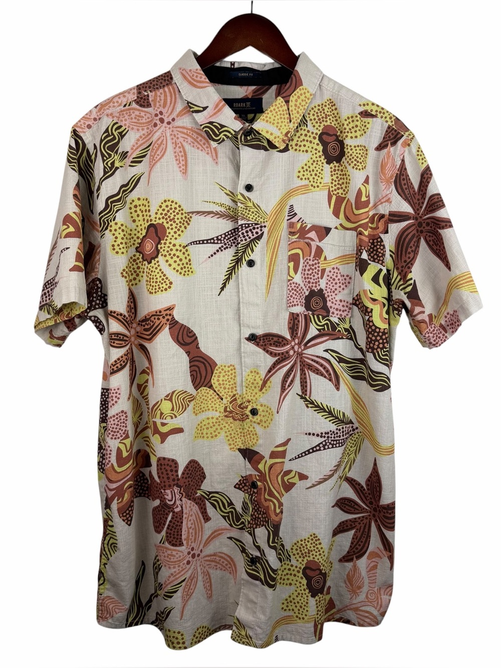 Roark | Journey Paradiso Classic Fit Linen Blend Button Shirt